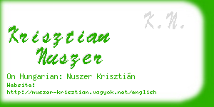 krisztian nuszer business card